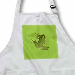 Cute Climbing Green Tree Frog Vector Art Apron