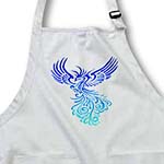 click on Rising From The Ashes Artistic Phoenix Aqua Blue Ombre On White to enlarge!