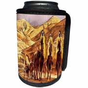 The Magi homage to Tissot and painting of three kings on camels Can Cooler Bottle Wrap