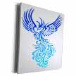 click on Rising From The Ashes Artistic Phoenix Aqua Blue Ombre On White to enlarge!