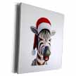 click on Christmas Zebra Funny Animal Wearing Santa Hat to enlarge!