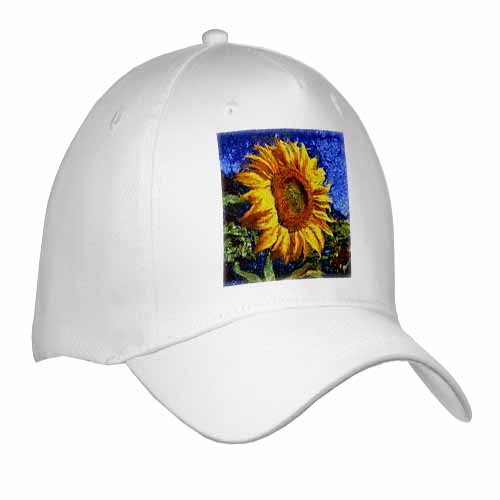 Sunflower In Van Gogh Style Cap