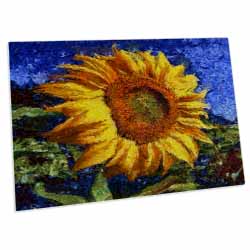 Sunflower In Van Gogh Style Desk Pad Place Mat