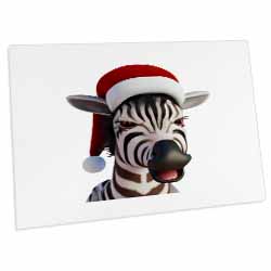 Christmas Zebra Funny Animal Wearing Santa Hat Desk Pad Place Mat