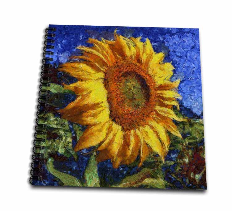 Sunflower In Van Gogh Style Drawing Book