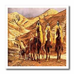 The Magi homage to Tissot and painting of three kings on camels Iron on Heat Transfer