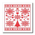 click on Christmas Cross Stitch Embroidery Sampler Red And White to enlarge!