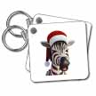 click on Christmas Zebra Funny Animal Wearing Santa Hat to enlarge!