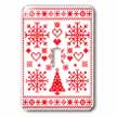 click on Christmas Cross Stitch Embroidery Sampler Red And White to enlarge!