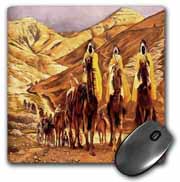 The Magi homage to Tissot and painting of three kings on camels Mouse Pad