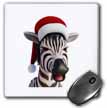 click on Christmas Zebra Funny Animal Wearing Santa Hat to enlarge!