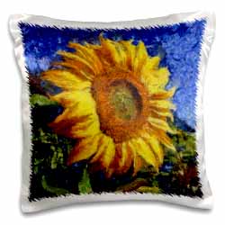 Sunflower In Van Gogh Style Pillow Case