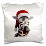 click on Christmas Zebra Funny Animal Wearing Santa Hat to enlarge!