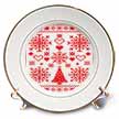 click on Christmas Cross Stitch Embroidery Sampler Red And White to enlarge!