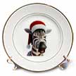 click on Christmas Zebra Funny Animal Wearing Santa Hat to enlarge!