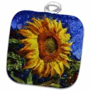 Sunflower In Van Gogh Style Potholder