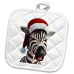 click on Christmas Zebra Funny Animal Wearing Santa Hat to enlarge!