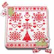 click on Christmas Cross Stitch Embroidery Sampler Red And White to enlarge!