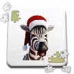 click on Christmas Zebra Funny Animal Wearing Santa Hat to enlarge!