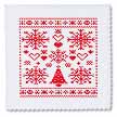 click on Christmas Cross Stitch Embroidery Sampler Red And White to enlarge!