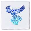 click on Rising From The Ashes Artistic Phoenix Aqua Blue Ombre On White to enlarge!