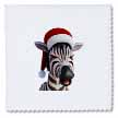 click on Christmas Zebra Funny Animal Wearing Santa Hat to enlarge!