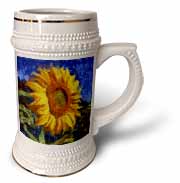 Sunflower In Van Gogh Style Stein Mug