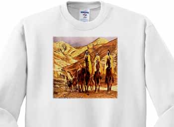 The Magi homage to Tissot and painting of three kings on camels Sweatshirt