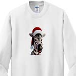 click on Christmas Zebra Funny Animal Wearing Santa Hat to enlarge!