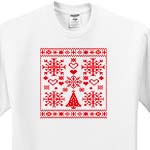 click on Christmas Cross Stitch Embroidery Sampler Red And White to enlarge!