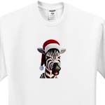 click on Christmas Zebra Funny Animal Wearing Santa Hat to enlarge!