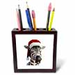 click on Christmas Zebra Funny Animal Wearing Santa Hat to enlarge!