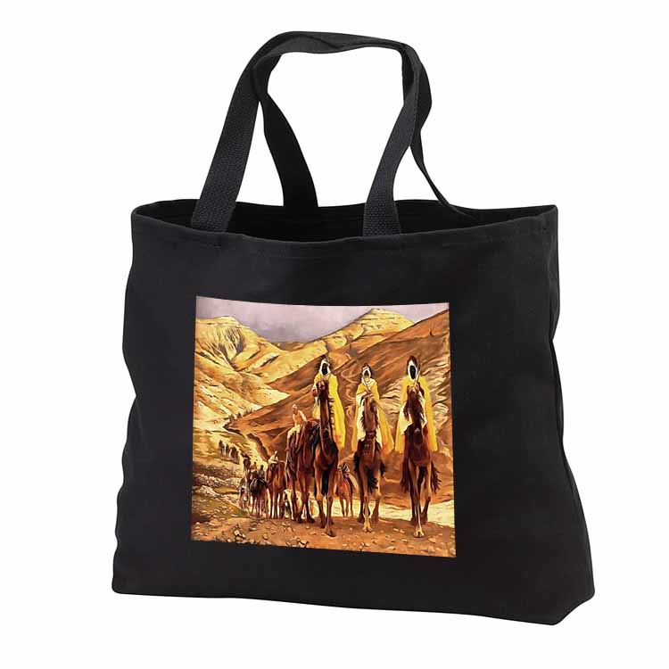 The Magi homage to Tissot and painting of three kings on camels Tote Bag