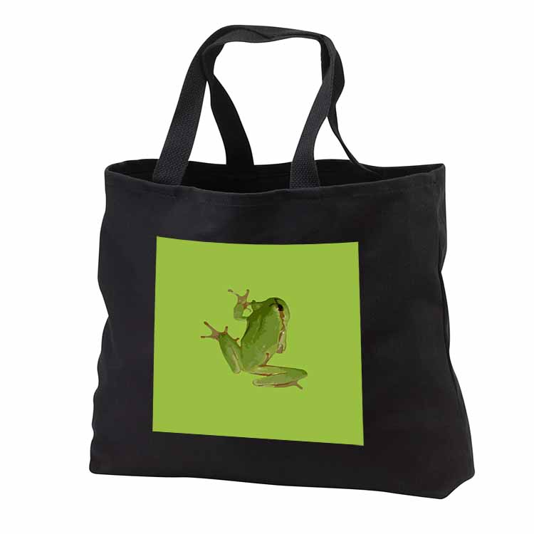 Cute Climbing Green Tree Frog Vector Art Tote Bag