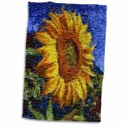 Sunflower In Van Gogh Style Towel