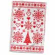 click on Christmas Cross Stitch Embroidery Sampler Red And White to enlarge!